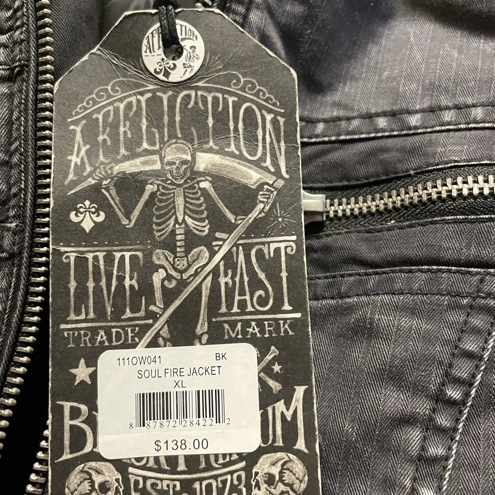 Affliction Gray Embroidered Jacket - Picture 7 of 8